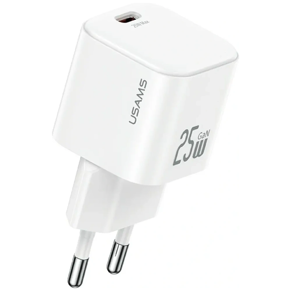 Ładowarka sieciowa USAMS JC Series CC289 25W GaN Mini Fast Charger USB-C biały
