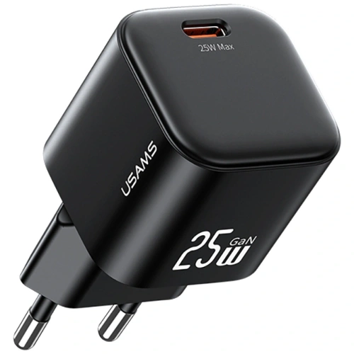 USAMS JC Series CC289 25W GaN Mini Rychlá Nabíječka USB-C černá