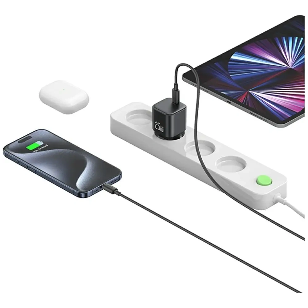 Ładowarka sieciowa USAMS JC Series CC289 25W GaN Mini Fast Charger USB-C czarny