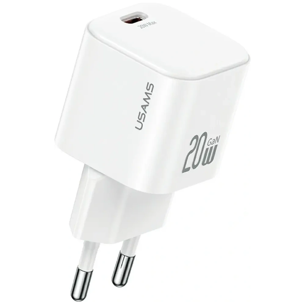 Ładowarka sieciowa USAMS JO Series CC260 20W USB-C + kabel USB-C / USB-C 1m biały