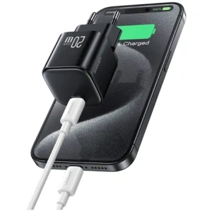 USAMS JO Series CC260 20W USB-C Nástěnný nabíječ + 1m USB-C na USB-C kabel Bílý