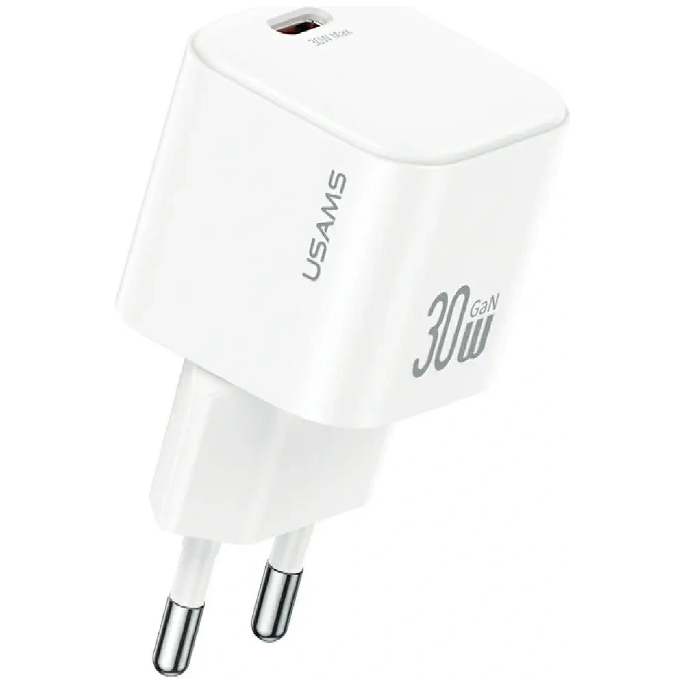 Ładowarka sieciowa USAMS JO Series CC262 30W USB-C + kabel USB-C / Lightning 1m biały