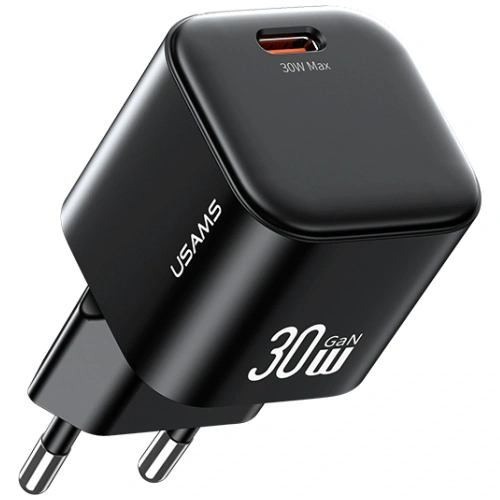 USAMS JO Series CC262 30W USB-C Nástěnný nabíječ + 1m USB-C / Lightning kabel Bílý
