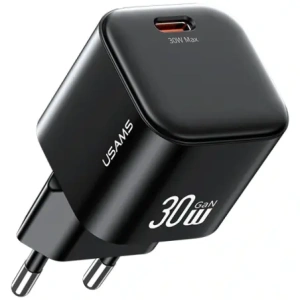Încărcător de perete USAMS JO Series CC262 30W USB-C + cablu USB-C / USB-C de 1m Alb