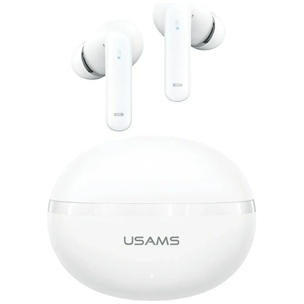 Bezprzewodowe słuchawki dokanałowe USAMS Echo E02 TWS ANC+ENC Bluetooth 5.3 (białe)