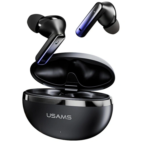 USAMS Echo E02 TWS ANC+ENC Bluetooth 5.3 Vezeték nélküli Fülhallgató (fekete)