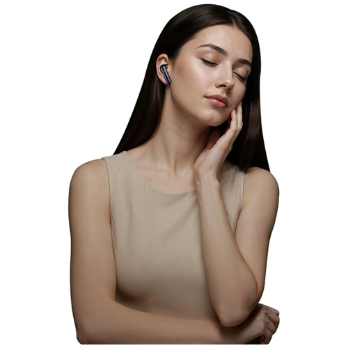 USAMS Echo E02 TWS ANC+ENC Bluetooth 5.3 Vezeték nélküli Fülhallgató (fekete)