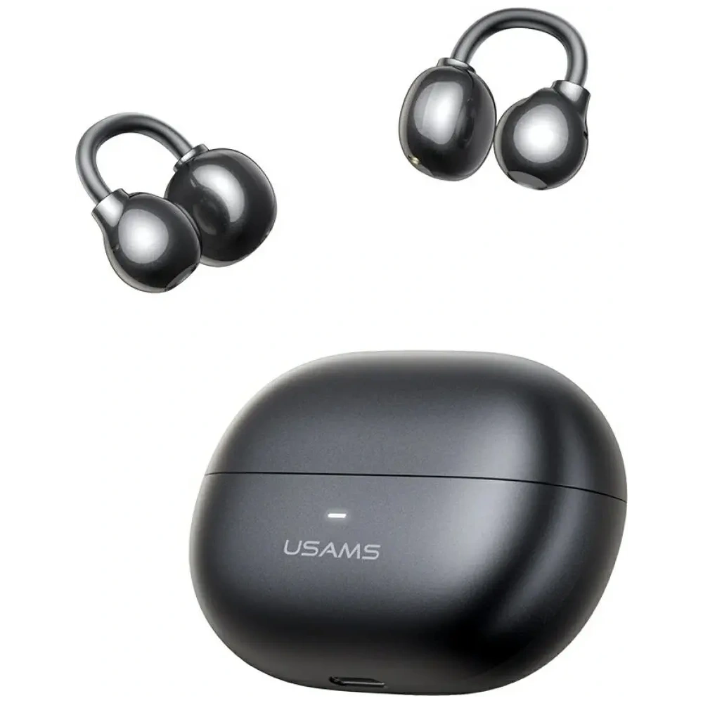 Bezprzewodowe słuchawki Clip-on USAMS Echo R02 Bluetooth 5.3 (szare)