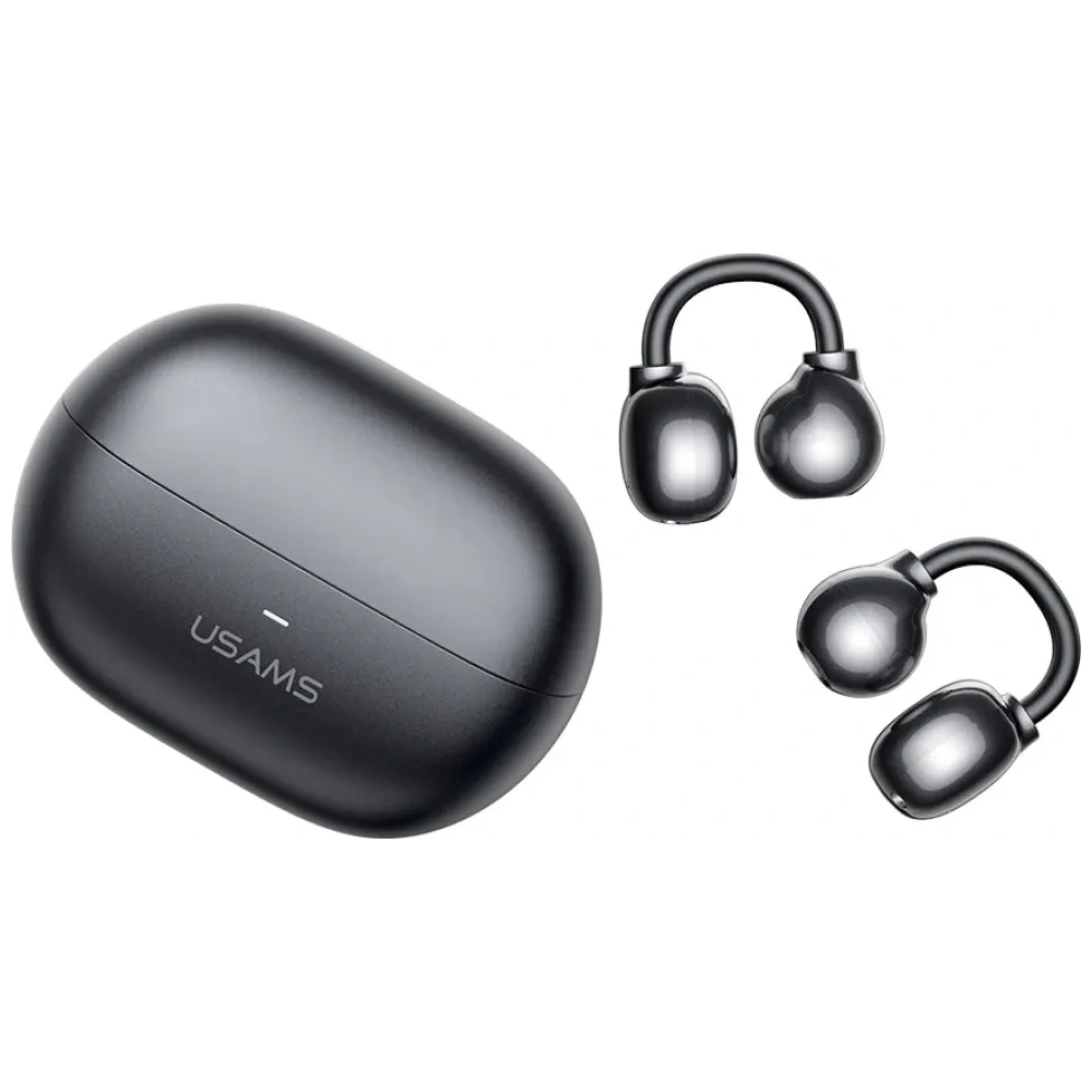 Bezprzewodowe słuchawki Clip-on USAMS Echo R02 Bluetooth 5.3 (szare)