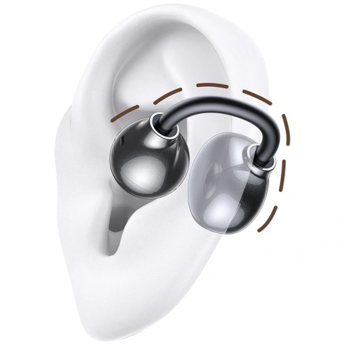 USAMS Echo R02 Bezdrátová klipsová sluchátka Bluetooth 5.3 (šedá)