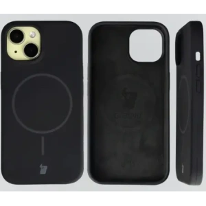 Bizon Soft Case Magnetisch für Apple iPhone 15 schwarz