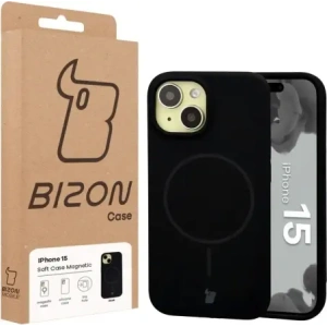 Bizon Soft Case Magnetisch für Apple iPhone 15 schwarz