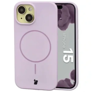 Bizon Soft Case Magnetisch für Apple iPhone 15 helllila