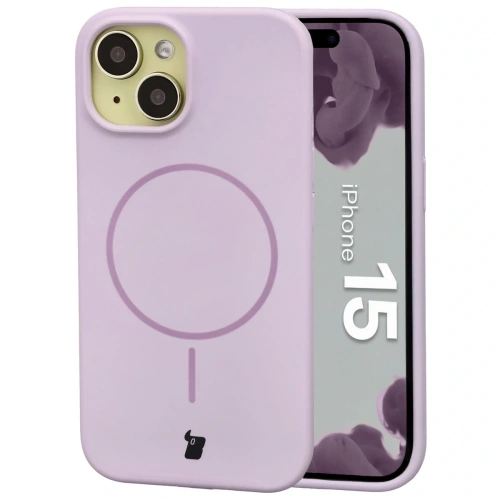 Husa Soft Case Magnetic pentru Apple iPhone 15, violet deschis