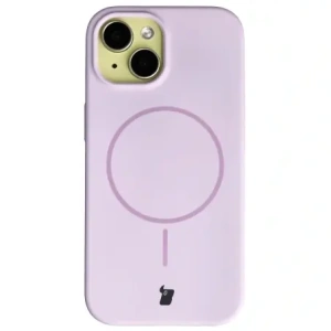 Bizon Soft Case Magnetisch für Apple iPhone 15 helllila
