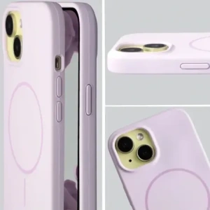 Husa Soft Case Magnetic pentru Apple iPhone 15, violet deschis