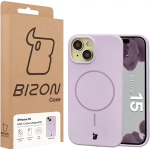 Bizon Soft Case Magnetisch für Apple iPhone 15 helllila