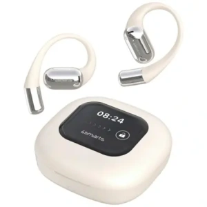 Bezprzewodowe słuchawki Open-Ear 4smarts SkyBuds OWS Bluetooth 5.4 z ekranem AI beżowy