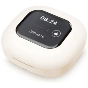 Bezprzewodowe słuchawki Open-Ear 4smarts SkyBuds OWS Bluetooth 5.4 z ekranem AI beżowy