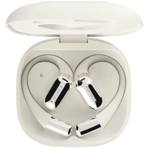 Bezprzewodowe słuchawki Open-Ear 4smarts SkyBuds OWS Bluetooth 5.4 z ekranem AI beżowy