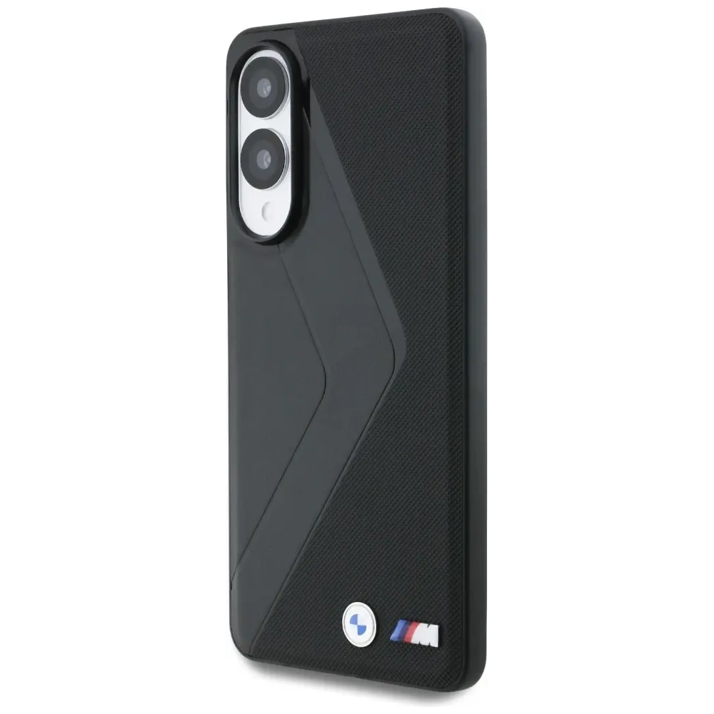 Etui BMW Leather Oversized Stripes MagSafe do Samsung Galaxy S25 Edge czarny