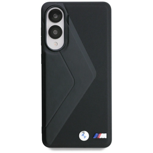 Etui BMW Leather Oversized Stripes MagSafe do Samsung Galaxy S25 Edge czarny