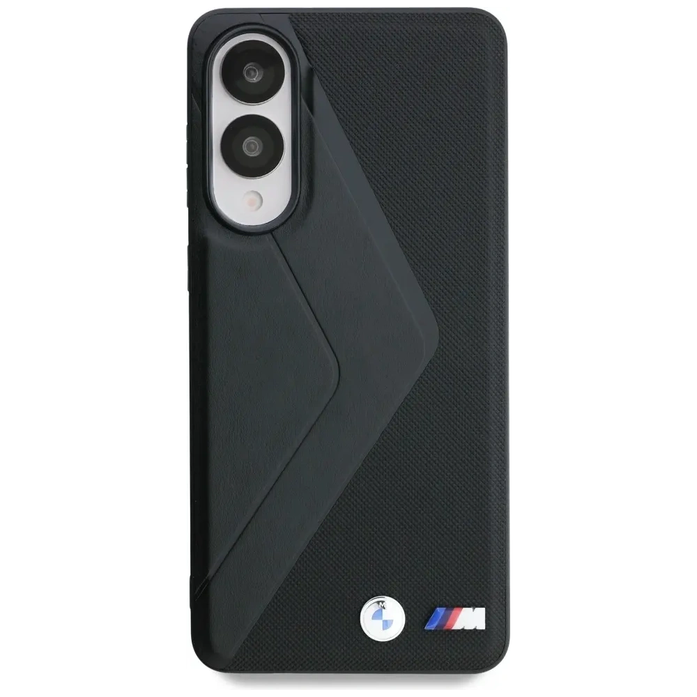 Etui BMW Leather Oversized Stripes MagSafe do Samsung Galaxy S25 Edge czarny