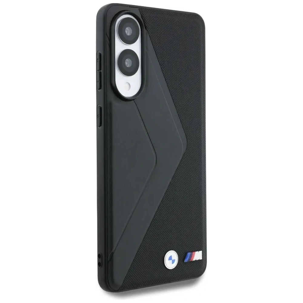 Etui BMW Leather Oversized Stripes MagSafe do Samsung Galaxy S25 Edge czarny