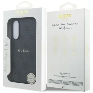 Etui Guess 4G Ring Classic Logo MagSafe do Samsung Galaxy S25 Edge czarny