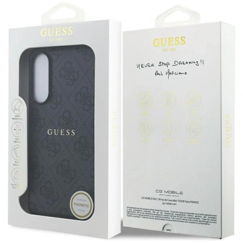 Etui Guess 4G Ring Classic Logo MagSafe do Samsung Galaxy S25 Edge czarny
