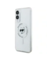 Etui Karl Lagerfeld Button Choupette Head Printed Logo MagSafe do Samsung Galaxy S25 Edge biały