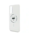 Etui Karl Lagerfeld Button Choupette Head Printed Logo MagSafe do Samsung Galaxy S25 Edge biały