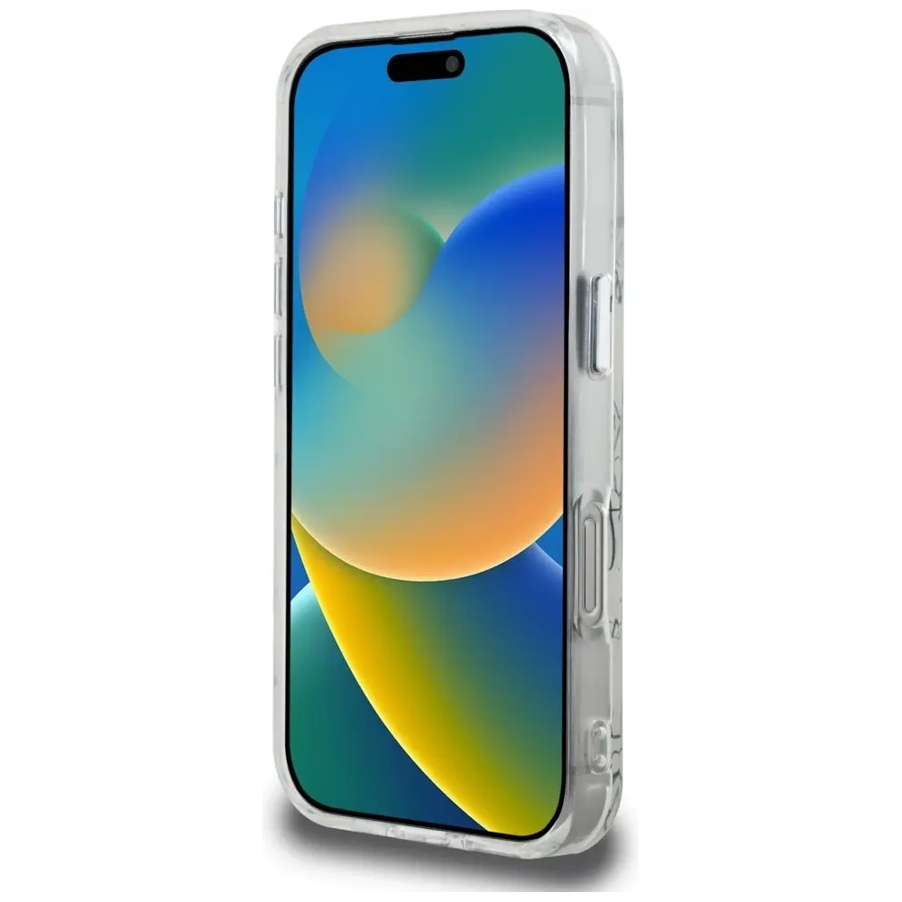 Etui Karl Lagerfeld IML Karl Script Pattern MagSafe do Apple iPhone 16 Pro Max biały