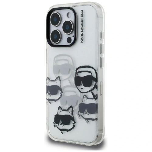 Etui Karl Lagerfeld IML Multi K&C Head Pattern do Apple iPhone 16 Pro przezroczysty