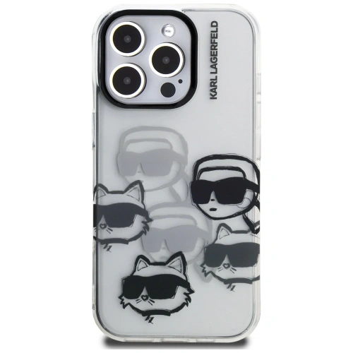 Etui Karl Lagerfeld IML Multi K&C Head Pattern do Apple iPhone 16 Pro przezroczysty