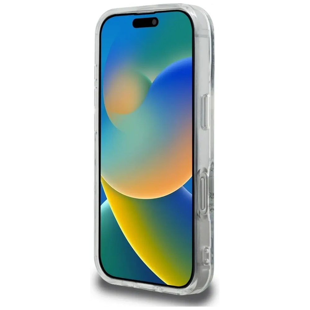 Etui Karl Lagerfeld IML Multi K&C Head Pattern do Apple iPhone 16 Pro przezroczysty