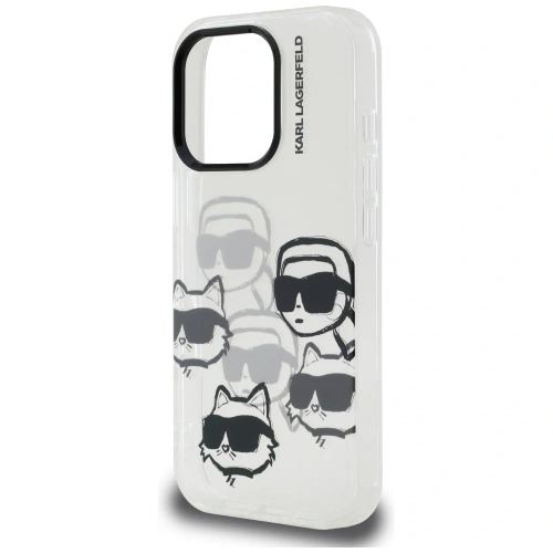 Etui Karl Lagerfeld IML Multi K&C Head Pattern do Apple iPhone 16 Pro przezroczysty