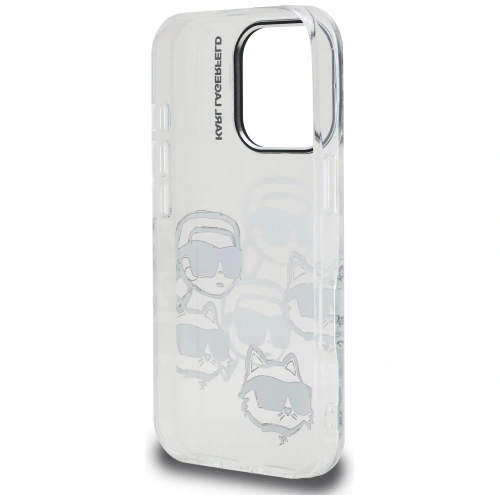 Etui Karl Lagerfeld IML Multi K&C Head Pattern do Apple iPhone 16 Pro przezroczysty