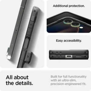 Spigen Tough Armor Pro Mag MagSafe Samsung Galaxy Z Flip 7 Schwarz