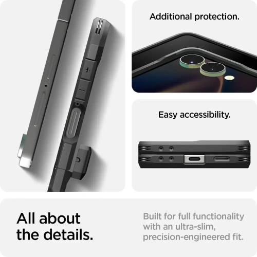 Spigen Tough Armor Pro Mag MagSafe Samsung Galaxy Z Flip 7 Fekete