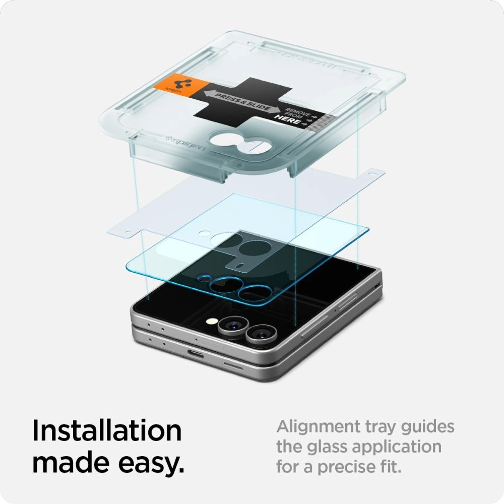 Szkło hartowane Spigen Glas.tr ez Fit HD do Samsung Galaxy Z Flip 7 Clear [2 PACK]