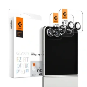 Szkło hartowane na aparat Spigen Optik Pro HD Glas.tr ez Fit Camera Protector do Samsung Galaxy Z Flip 7 Black [2 PACK] 