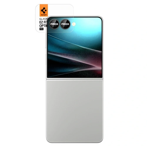 Szkło hartowane na aparat Spigen Optik Pro HD Glas.tr ez Fit Camera Protector do Samsung Galaxy Z Flip 7 Black [2 PACK] 
