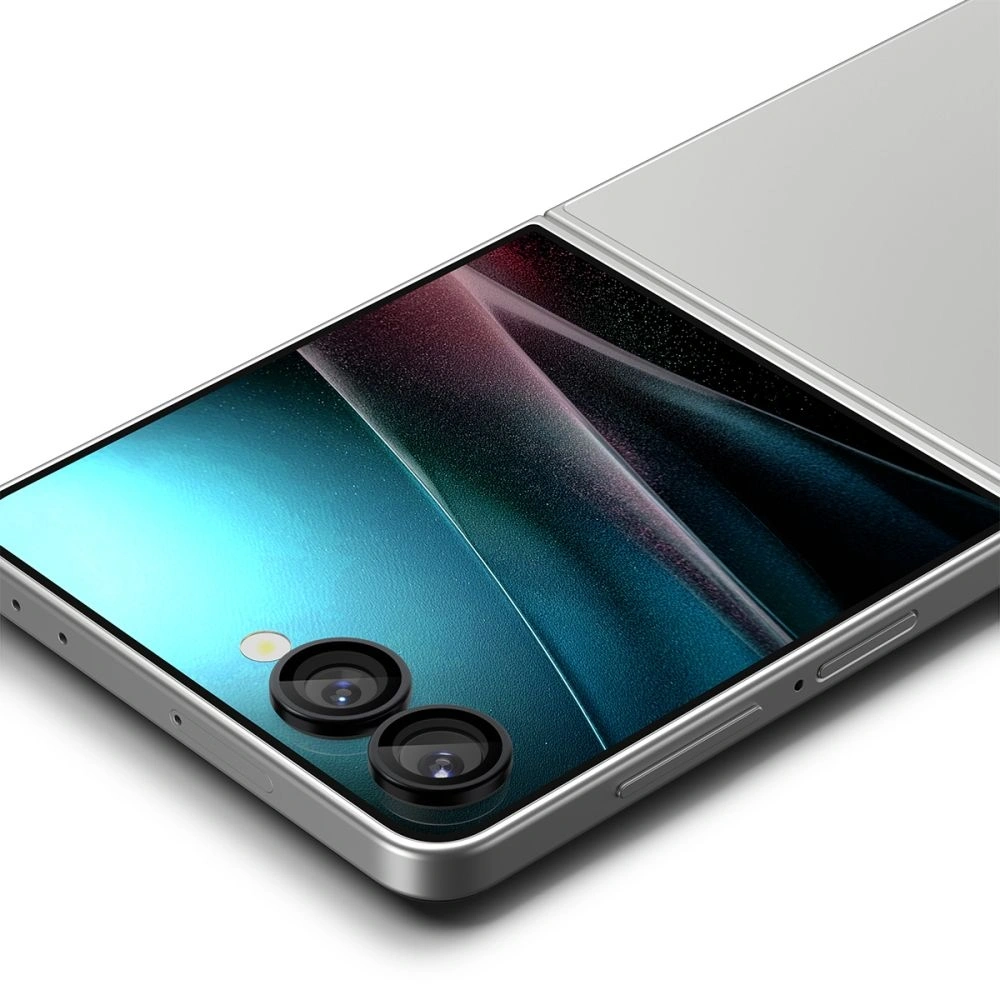 Szkło hartowane na aparat Spigen Optik Pro HD Glas.tr ez Fit Camera Protector do Samsung Galaxy Z Flip 7 Black [2 PACK] 