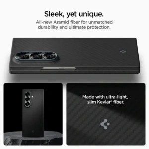 Spigen Airskin Aramid Samsung Galaxy Z Fold 7 Černá