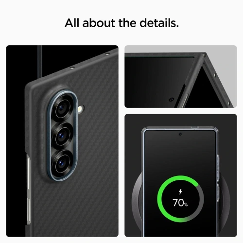 Spigen Airskin Aramid Samsung Galaxy Z Fold 7 Fekete