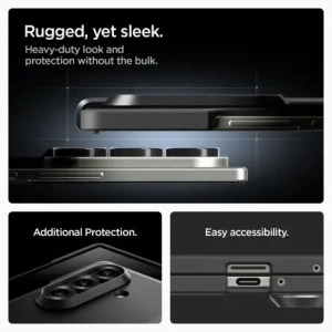 Spigen Tough Armor Pro Mag MagSafe Samsung Galaxy Z Fold 7 Černá