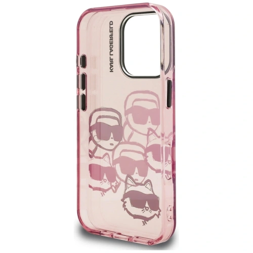Etui Karl Lagerfeld IML Multi K&C Head Pattern do Apple iPhone 16 Pro różowy