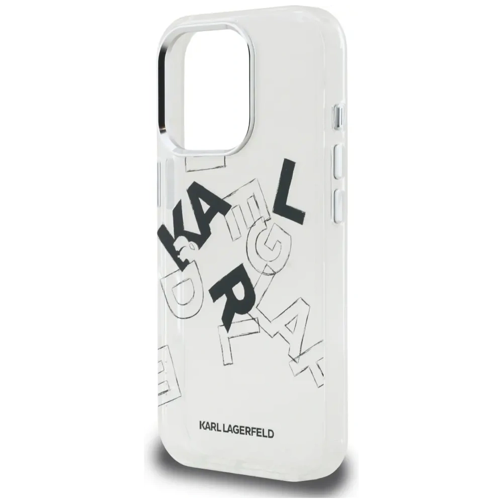 Etui Karl Lagerfeld IML Sketched Graphic do Apple iPhone 16 Pro Max przezroczysty
