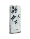 Etui Karl Lagerfeld IML Sketched Graphic do Apple iPhone 16 Pro przezroczysty